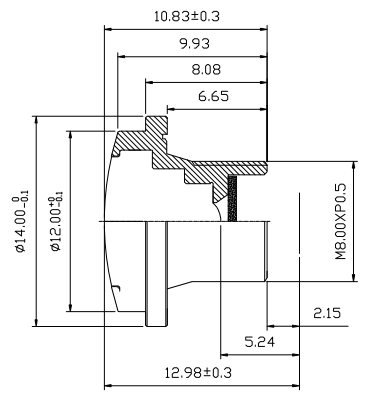 rear view lens YT-5096