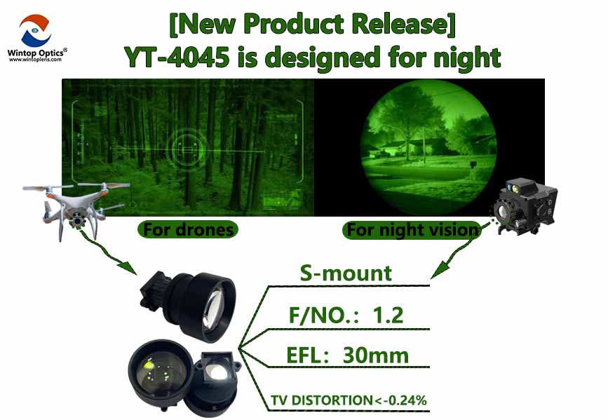 WINTOP OPTICS lancia l'obiettivo M12 ad alte prestazioni YT-4045 per applicazioni con droni e visione notturna